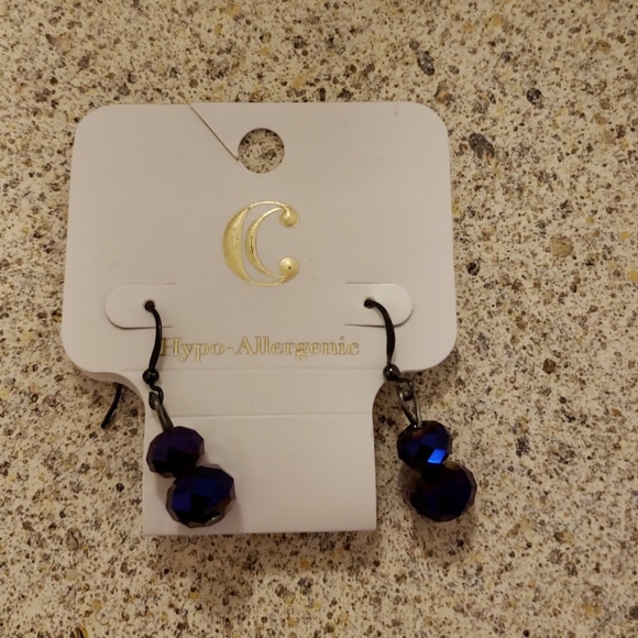 Purple Hypo-Allergenic Earrings - Picture 3 of 3